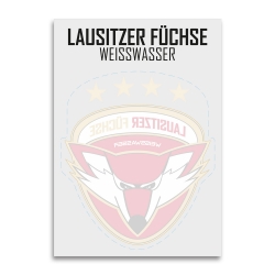 Lausitzer Füchse - Aufkleber - Logo - 8cm - Innen